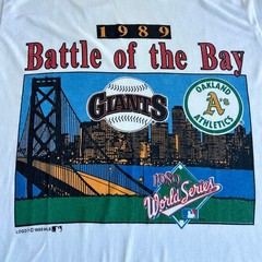 Vintage 1989 Battle of the Bay World Series T Shirt MLB USA Large