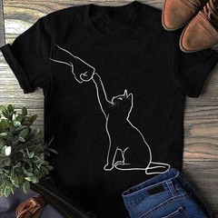 Cute Cat Fist Bump Cat Lover Cat T Shirt – Gift for Cat Lovers – Funny Cat Shirt