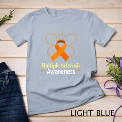 Butterfly Orange Ribbon Multiple Sclerosis Awareness Unisex T-shirt