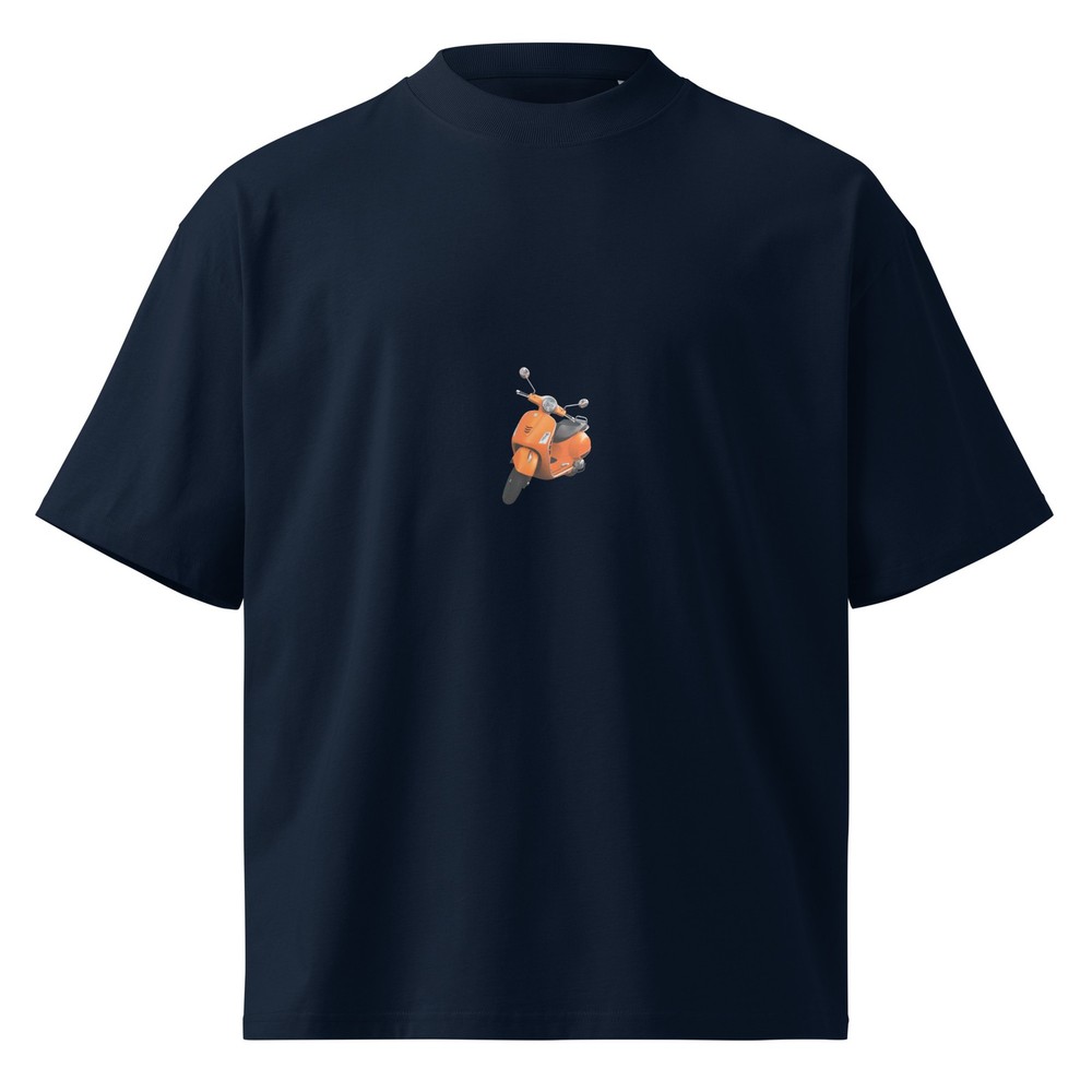 Unisex organic oversized high neck t-shirt