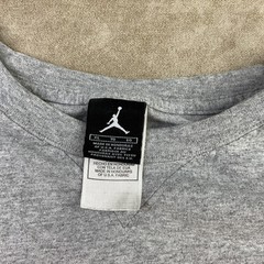 Vintage Nike Air Jordan T-Shirt Men Sz XL Sneaker History Y2K Graphic Tee Gray