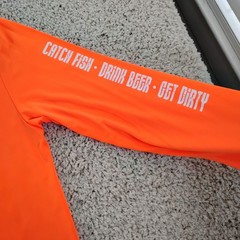 Dirty Hooker Shirt Mens Large Orange Performance Fishing Beach Beer Outdoor A8