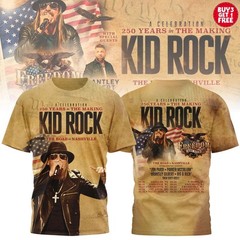 Kid Rock Tour TShirt, Loop Tour 2026 AOP 3D T Shirt Size S to 5XL PA796