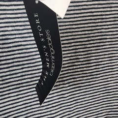 The Men’s Store at Bloomingdale’s Striped Linen Tee Men’s Size Medium Dark Slate
