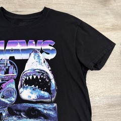 Jaws Shirt Amity Island Shark Movie Tee Men’s Black Short Sleeve Large