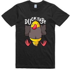 Funny T Shirt Duck Tape Print Regular Fit 100% Cotton Tee