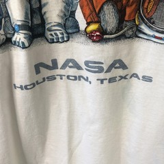 NASA Cats Shirt Mens 2XL White Delta Houston Texas Space Astronaut Graphic Tee