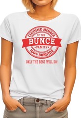 CERTIFIED MEMBER BUNCE FAMILY NAME MENS T-SHIRT GIFT