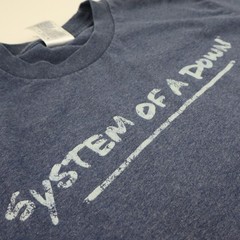 Vintage System Of A Down T Shirt Mens M Blue USA Made Band Tee Y2K SOAD Nu Metal