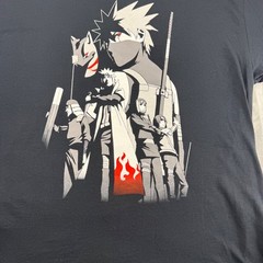 Naruto Shippuden Kakashi Story Graphic T-Shirt Ripple Junction Black Mens XL NEW
