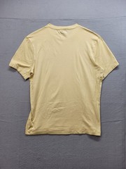 J. Crew Men Shirt L Yellow Crew Neck Short Sleeve Flat Front Breathable Pullover
