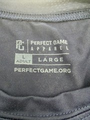 Men’s Sz L Perfect Game Baseball Navy Blue Long Sleeve Shirt PG