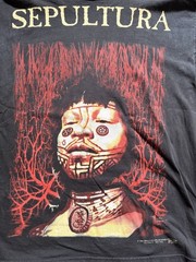 Vintage 1996 Sepultura Roots Back Stag Pass T-shirt