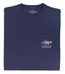 NWT Vineyard Vines Men SS Whale Pocket Crew Tee T-Shirt “GROUPER FLAG” Edition