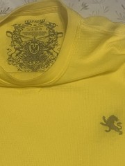 Express Design Studio Thermal Waffle Pullover Long Sleeve Shirt Mens sz M Yellow