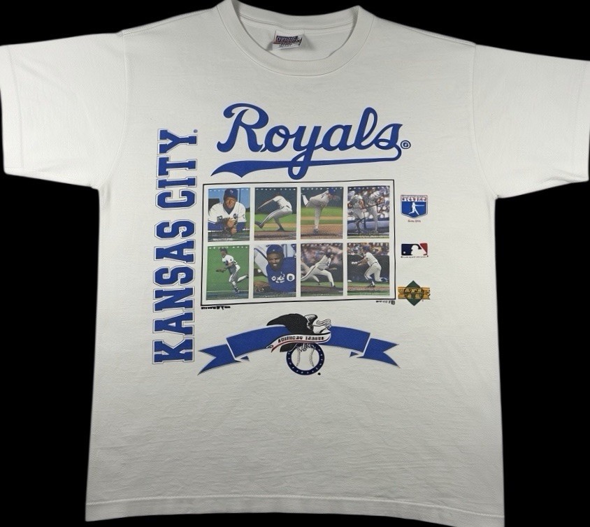 1994 Kansas City Royals Upper Deck American League Graphic T-Shirt 90s MLB