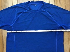 Lands End Blue T-Shirt Size XL 46-48 Mens Polyester Elastane
