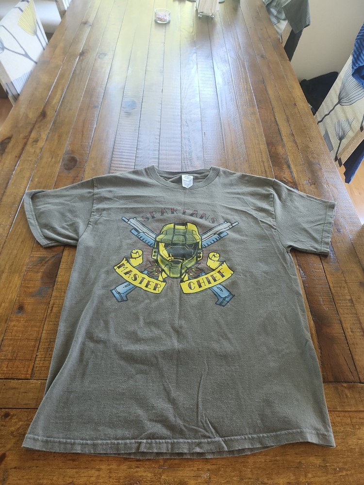 Halo Spartans Master Chief Unisex L Short Sleeve T-Shirt Tattoo Style Graphic