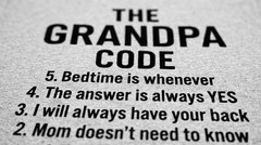 Grandpa Code T-Shirt – Funny Rules Tee for Grandfathers – Humor Graphic Shirt