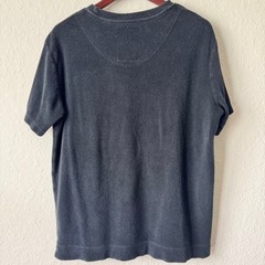 OAS Mens Size M Terry Cotton Pocket TShirt Black After Swim Resort Classic Crew