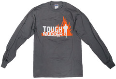 Gildan Ultra Cotton Tough Mudder Challenge Pledge Men Long Sleeve T-Shirt Grey S