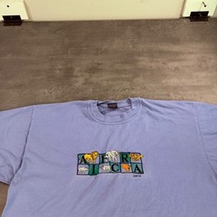 Dash Africa T-Shirt Mens Large Lavender Lilac Embroidered Safari Animal Vintage