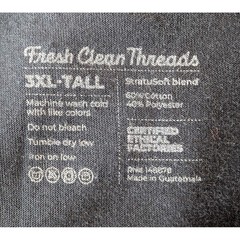 Lot Of 3 New Fresh Clean Threads Essential Cotton Crew Neck Long Sleeve 3XLT Tee
