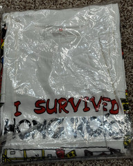 NOS Vintage I Survived Hong Kong Tourist T Shirt Size XL Extra-Large White