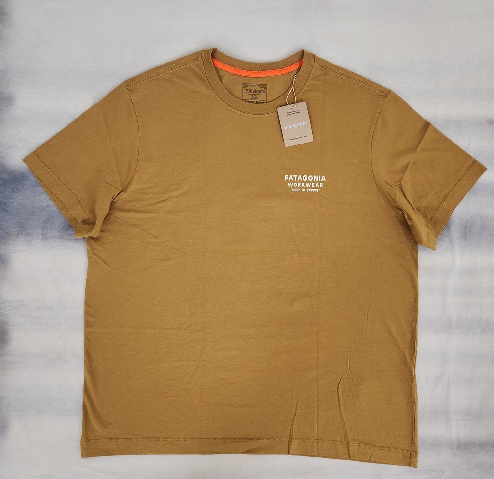 Patagonia Forge Born T-Shirt BobCat Brown Cotton Men’s Size XL New