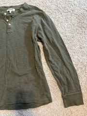 Goodthreads Mens Long Sleeve Sub Thermal Henley Size Latge Cotton Shirt Layer