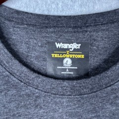 Wrangler Yellow Stone T Shirt Small Gra Heather Graphic Print Casual Mens