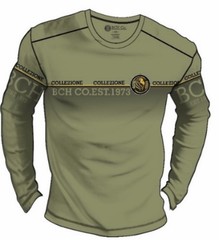 Men’s Bucheli Long Sleeve T Shirt,Italian Style,Cotton, Stretch L XL….A13.A
