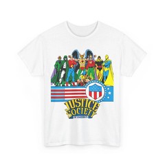 Justice Society T-Shirt – George Perez Art – History of the DC Comics Universe