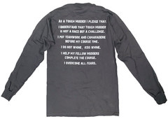 Gildan Ultra Cotton Tough Mudder Challenge Pledge Men Long Sleeve T-Shirt Grey S