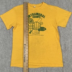 Vintage 70’s UAB Intramural Champs T -Shirt XS? Hanes Yellow Alabama Birmingham