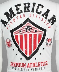 AMERICAN FIGHTER Excelsior White Athletic Mens Crewneck T-shirt L-3XL NWT