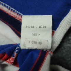 Vintage Levi’s Relaxed Fit T-Shirt Mens M White Blue Striped Crew Neck Comfort