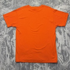 Vintage Deer Camp Hunting Graphic T Shirt Orange Fruit of the Loom L