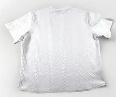 4 XL textured fabric t shirts shorts sleeve white