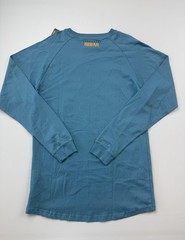 Ariat Shirt Mens LT Blue Rebar Long Sleeve Logo Graphic Tee Workwear Preshrunk