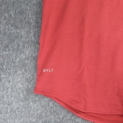 Bylt Drop Cut Lux Shirt Mens S Premium Basics Crew Neck T Shirt Coral