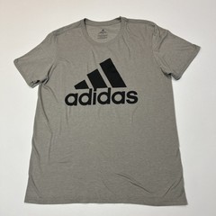 Adidas Shirt Mens Size Large Go To Performance Tee Gray Logo Activwear