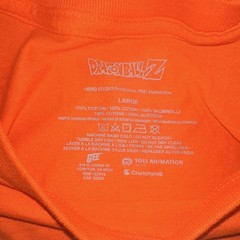 Dragon Ball Z Son Goku Graphic Tee Men’s L Orange Crew Neck Cotton Short Sleeve