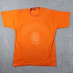 Vintage Tennessee Vols UT Shirt Mens Large Orange Embossed USA Single Stitch 90s