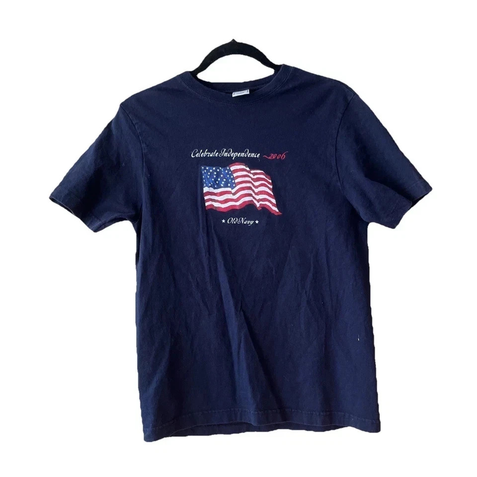 Old Navy Shirt 2000 American Flag y2k vintage 2007 4th July S-5XL