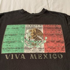 Freedom Ranch Men’s Black Viva Mexico Graphic Logo T-Shirt S Crew Neck Short