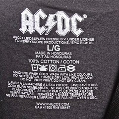 ACDC Shirt Mens LARGE L BLACK NEW HIGHWAY TOO HELL CONCERT TOUR ROCK Music NWT