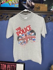 The Police World Tour T Shirt 07/08 Gray Mens Small Sting Preowned