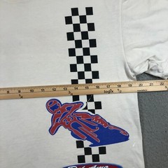 del amo motorsports redondo beach CA t shirt mens M white fair condition