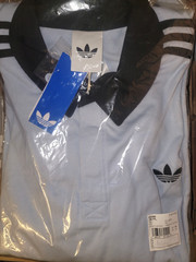 NEW MEN’S ADIDAS ORIGINALS 3 STRIPES RUGBY POLO SHIRT ~ SIZE LARGE #KE2445